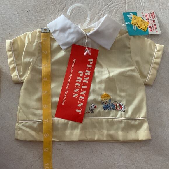 Vintage Cradle togs newborn outfit baby boy unisex 0 new deadstock yellow duck - Picture 16 of 16
